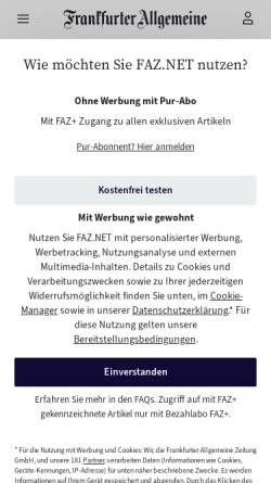 Vorschau der mobilen Webseite www.faz.net, Peter Hacks und Thomas Mann: Er gehört zu mir