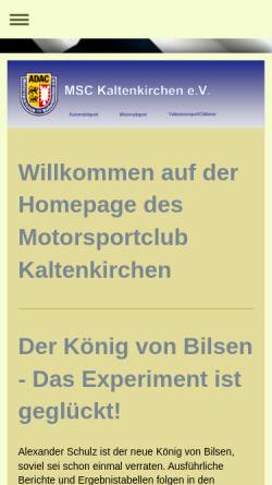Vorschau der mobilen Webseite www.rallye-sh.de, ADAC Rallye Schleswig-Holstein