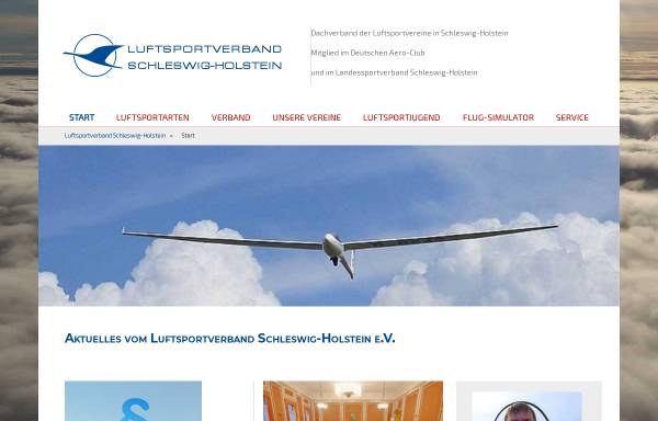 Vorschau von www.luftsport-sh.de, Luftsportverband Schleswig-Holstein e.V.