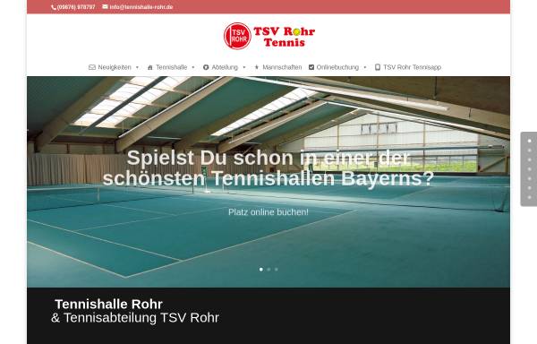 Vorschau von www.tennishalle-rohr.de, Tennishalle Rohr