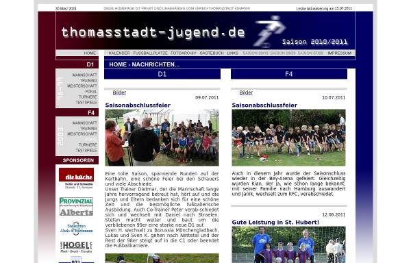 Vorschau von www.thomasstadt-jugend.de, Thomasstadt-Jugend.de