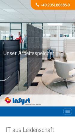 Vorschau der mobilen Webseite www.insyst.de, InSyst GmbH