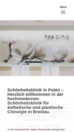 Vorschau der mobilen Webseite www.schoenheitschirurgie-polen.de, Private Klinik für Schönheitschirurgie in Breslau