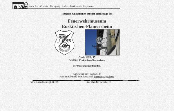 Vorschau von www.feuerwehrmuseum-flamersheim.de, Feuerwehrmuseum Euskirchen-Flamersheim