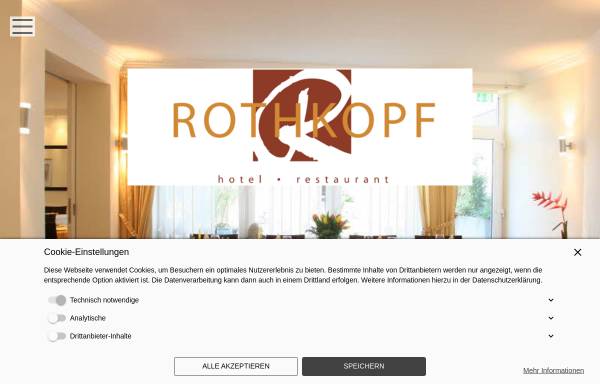Vorschau von www.rothkopf.de, Hotel Restaurant Bei Rothkopf's