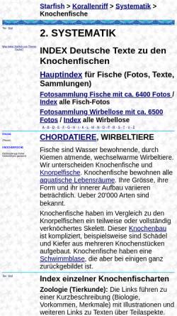 Vorschau der mobilen Webseite www.starfish.ch, Knochenfische