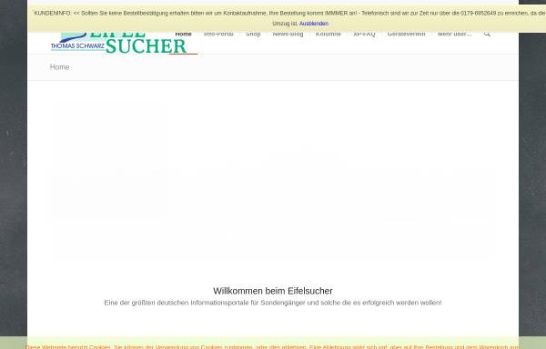 Vorschau von www.eifelsucher.de, Abenteuer und Spurensuche
