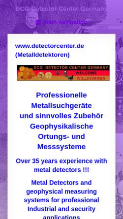 Vorschau der mobilen Webseite www.detectorcenter.de, Detector Center Germany, M.Meier