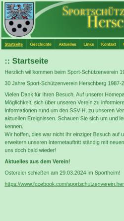 Vorschau der mobilen Webseite www.ssv-herschberg.de, Sport Schützenverein Herschberg e.V. 1987