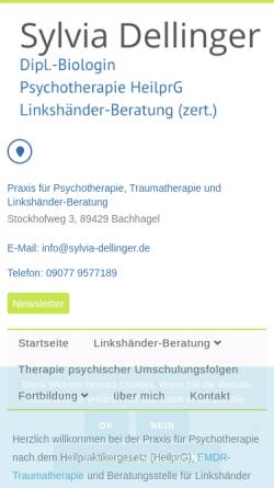 Vorschau der mobilen Webseite www.linkshaenderberatungsstelle.de, Beratungsstelle für Linkshänder