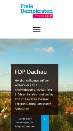 Vorschau der mobilen Webseite www.fdp-dachau.de, FDP Kreisverband Dachau