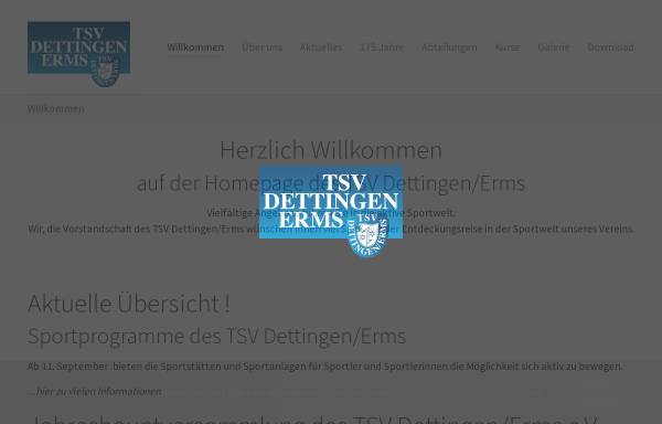 Vorschau von www.tsvdettingen-erms.de, Turn- und Sportverein Dettingen/Erms e.V.