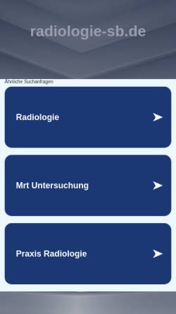 Vorschau der mobilen Webseite www.radiologie-sb.de, Fox, Dr. med. Thomas und Dr. med. Manfred Voges