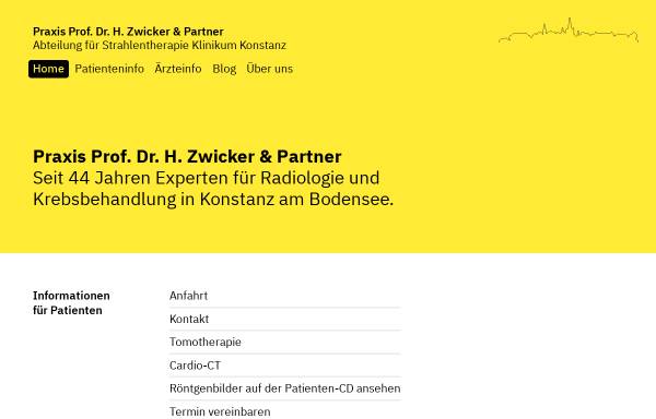 Vorschau von www.radiologen-konstanz.de, Gemeinschaftspraxis Prof. Dr. H. Zwicker und Dr. P. Köhler