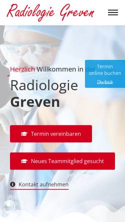 Vorschau der mobilen Webseite www.radiologie-greven.de, Radiologie Greven