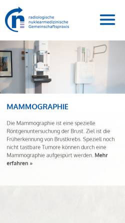 Vorschau der mobilen Webseite www.radiologie-schwabstrasse.de, Radiologisch-Nuklearmedizinische Gemeinschaftspraxis Schwabstrasse