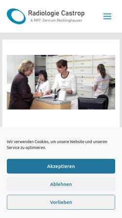 Vorschau der mobilen Webseite www.radiologie-castrop.de, Radiologische Praxis Dr. med. Ulrich Dirksen
