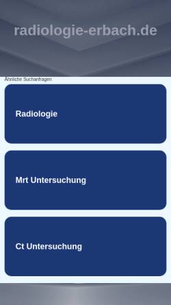 Vorschau der mobilen Webseite www.radiologie-erbach.de, Radiologisches Zentrum Erbach