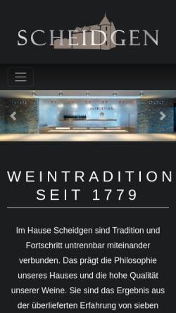 Vorschau der mobilen Webseite www.weingut-scheidgen.de, Weingut Scheidgen
