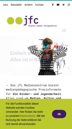 Vorschau der mobilen Webseite www.jfc.info, JFC Medienzentrum Köln
