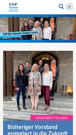Vorschau der mobilen Webseite www.fdpfrauen-lu.ch, FDP Frauen Kanton Luzern