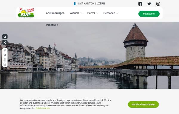 Vorschau von www.svplu.ch, Schweizerische Volkspartei Kanton Luzern - SVP