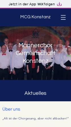 Vorschau der mobilen Webseite www.mcg-konstanz.de, Männerchorgemeinschaft Konstanz