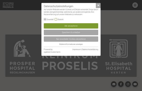 Vorschau von www.prosper-hospital.de, Prosper Krankenhaus