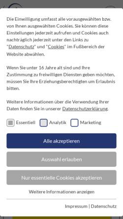 Vorschau der mobilen Webseite www.uni-wh.de, Private Universität Witten-Herdecke gGmbH