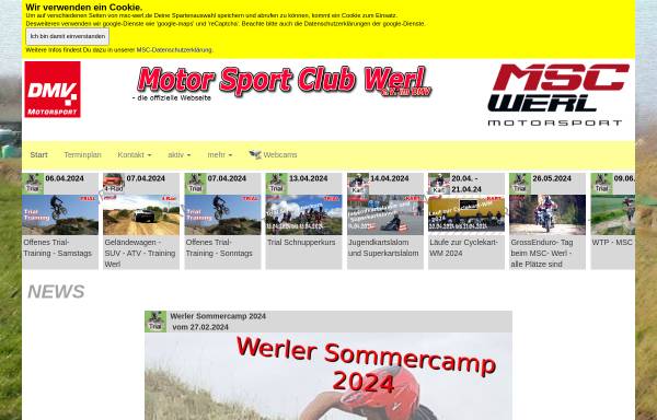 Vorschau von www.msc-werl.de, Motor Sport Club Werl