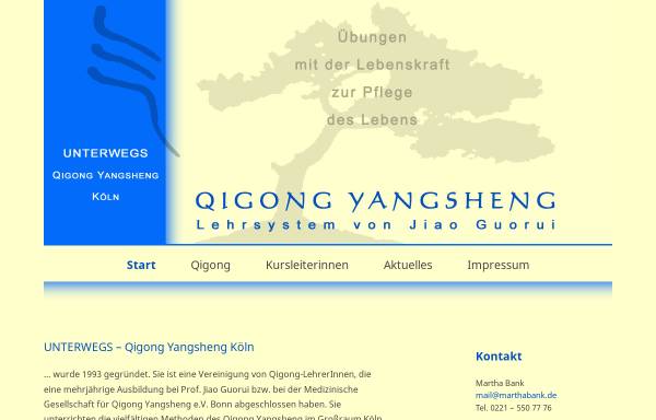 Vorschau von www.qigong-yangsheng-koeln.de, UNTERWEGS Gesellschaft für Qigong Yangsheng Köln