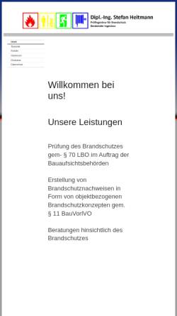 Vorschau der mobilen Webseite www.heitmann-brandschutz.de, Heitmann, Stefan