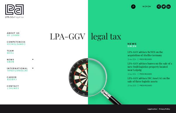 Vorschau von www.lpa-ggv.com, Grützmacher Gravert Viegener - Rechtsanwälte, Wirtschaftsprüfer, Steuerberater, Notare