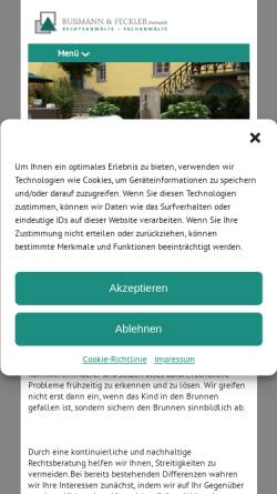 Vorschau der mobilen Webseite www.bussmann-feckler.de, Bußmann & Feckler