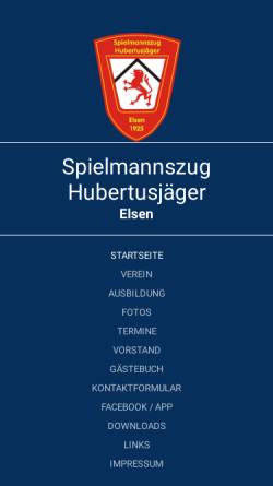 Vorschau der mobilen Webseite www.spielmannszug-elsen.de, Spielmannszug Hubertusjäger Elsen
