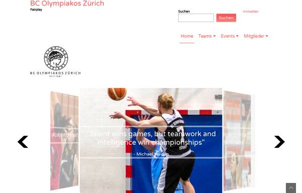 Vorschau von www.olympiakos.ch, Basketballclub Olympiakos Zürich