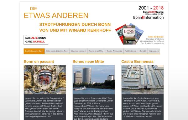 Vorschau von www.bonnfuehrungenkerkhoff.de, Stadtführungen durch Bonn von und mit Winand Kerkhoff