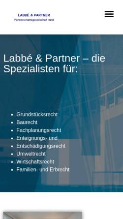 Vorschau der mobilen Webseite www.rae-labbe.de, Labbé & Partner
