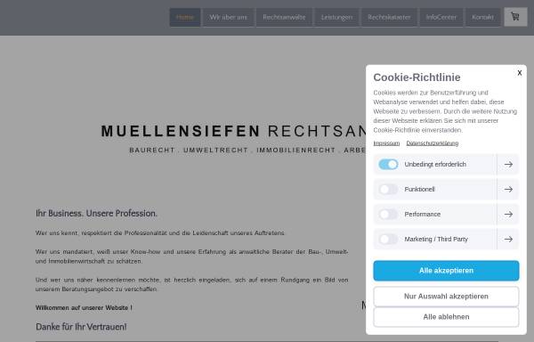 Vorschau von www.muellensiefen.com, Müllensiefen Rechtsanwälte