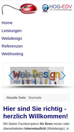 Vorschau der mobilen Webseite hog-edv.de, Horst Glasauer EDV