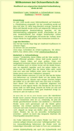 Vorschau der mobilen Webseite www.ochsenfleisch.de, Chris Mayr