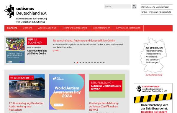 Vorschau von www.autismus.de, Autismus