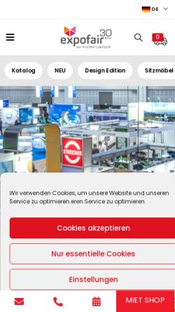 Vorschau der mobilen Webseite expofair-berlin.de, Expofair GmbH