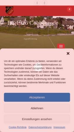 Vorschau der mobilen Webseite www.fc-cobbenrode.de, FC Cobbenrode 1926 e.V.
