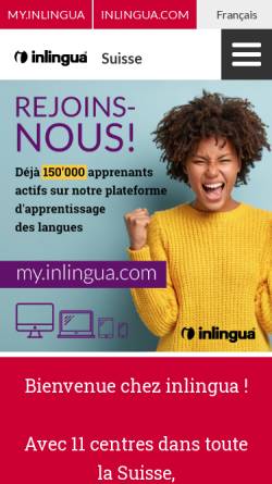 Vorschau der mobilen Webseite www.inlingua.ch, Inlingua Sprachschule