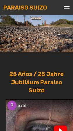 Vorschau der mobilen Webseite www.paraisosuizo.com, Paraiso Suizo