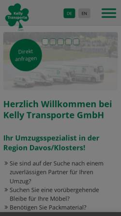 Vorschau der mobilen Webseite www.kelly-davos.ch, Kelly Transporte GmbH