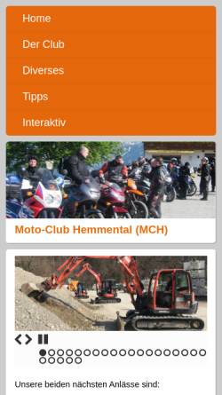 Vorschau der mobilen Webseite www.mc-hemmental.ch, Moto-Club Hemmental