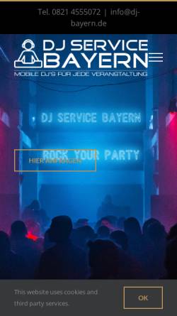 Vorschau der mobilen Webseite www.dj-service-bayern.de, DJ-Service Bayern, Benjamin Baur