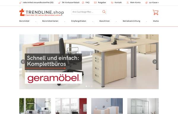 Vorschau von www.trendline-shop.de, Büromöbel Trendline GmbH